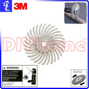 3M 旋風拋光輪 120# 白色 1〞(25mm) Radial Bristle Disc